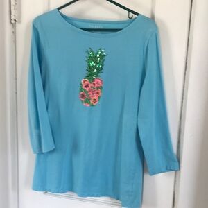 Talbots womens top, size S. 3/4 sleeve.